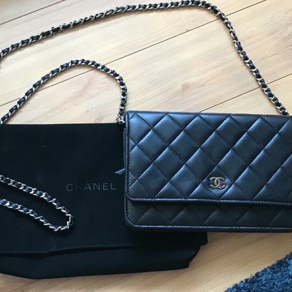 CHANEL Handbags - CHANEL CLASSIC  LAMBSKIN WALLET ON CHAIN PURSE BAG